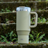 TYESO® Mega-Capacity Sill-Proof Stainless Steel Tumbler with Straw & Cleaning Brush (1200ml) (TS-8868)