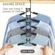 1pc Space-Saving 5-in-1 Multi-Layer Hanger with Detachable Pants Rack and Non-Slip Sponge - Durable Metal Organizer for T-Shirts, Jeans, Polished Finish