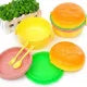 Burger Shape Lunch Box for Kids - Lunch Box for Kids, Tiffin Box, Lunch Box Leak Proof Plastic Lunch Box, Lunch Box with Compartments (Multicolor)