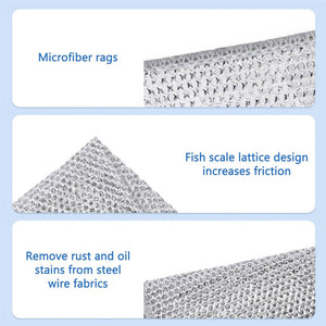 Wire Dishwashing Rags For Wet & Dry Pack of 5
