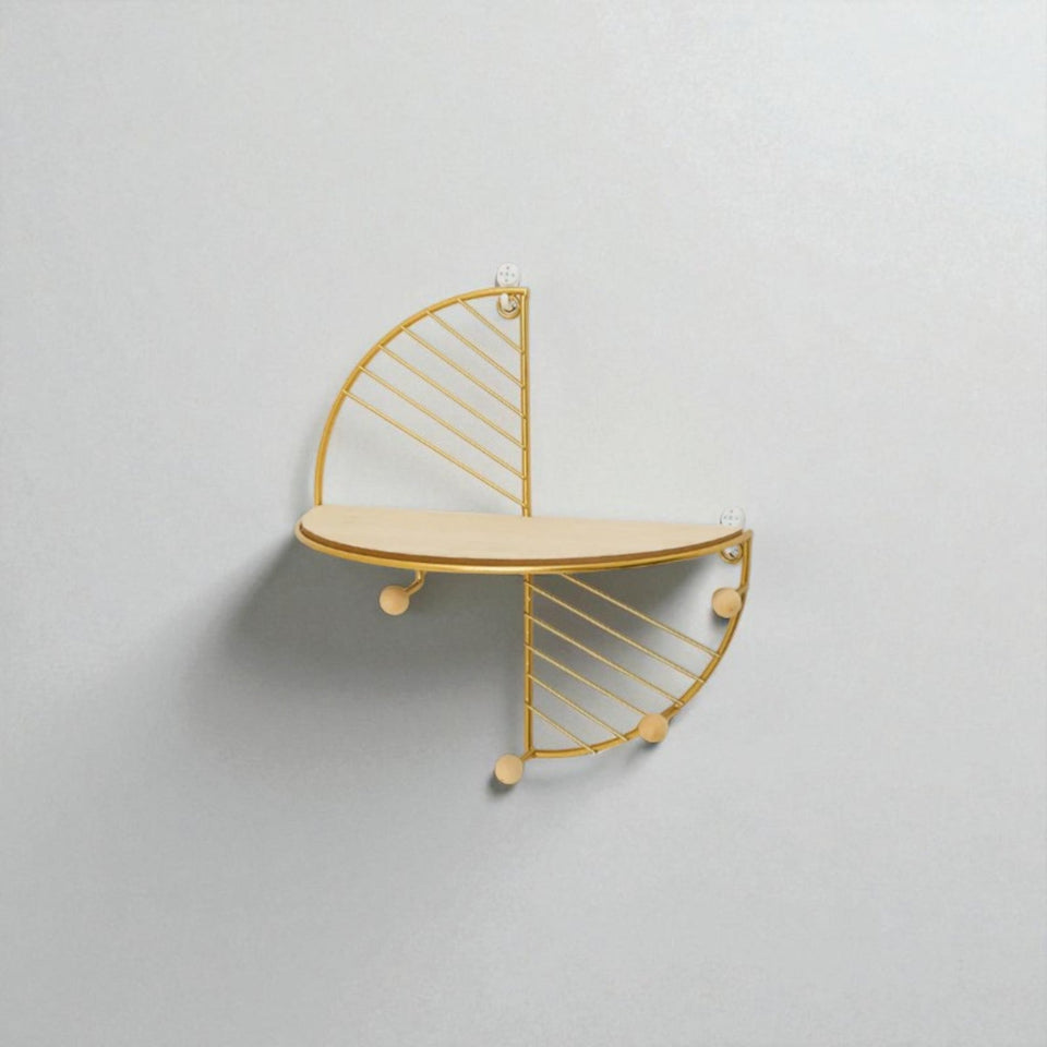 The Evergreen Golden Arc Metal Wall Shelf by Matrix