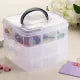 3 Layers - 18 Grid Plastic Transparent Jewellery Storage Box Cosmetics Storage Holder for Home
