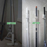 Suction Cup Mop Holder, Wall Mount Broom Holder, Mop Handle Hanger, Household Cleaning Organizer Holder