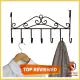 Over Door Hanger with 7 Hooks Metal Over the Door Towel Hook Organizer, Hanging Storage Rack for Hat, Coats, Purses, Scarves, Clothes, Jackets, Belt, Bedroom, Bathroom, Closet