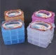 Jewelry box/ organizer with (4 layers 25 section) transparent, multipurpose stackable (Dimension length 22 cm, width 16.5 cm height 18.5 cm)