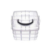 18 section 2 and 3 layers Jewelry box/organizer total adjustable clear plastic