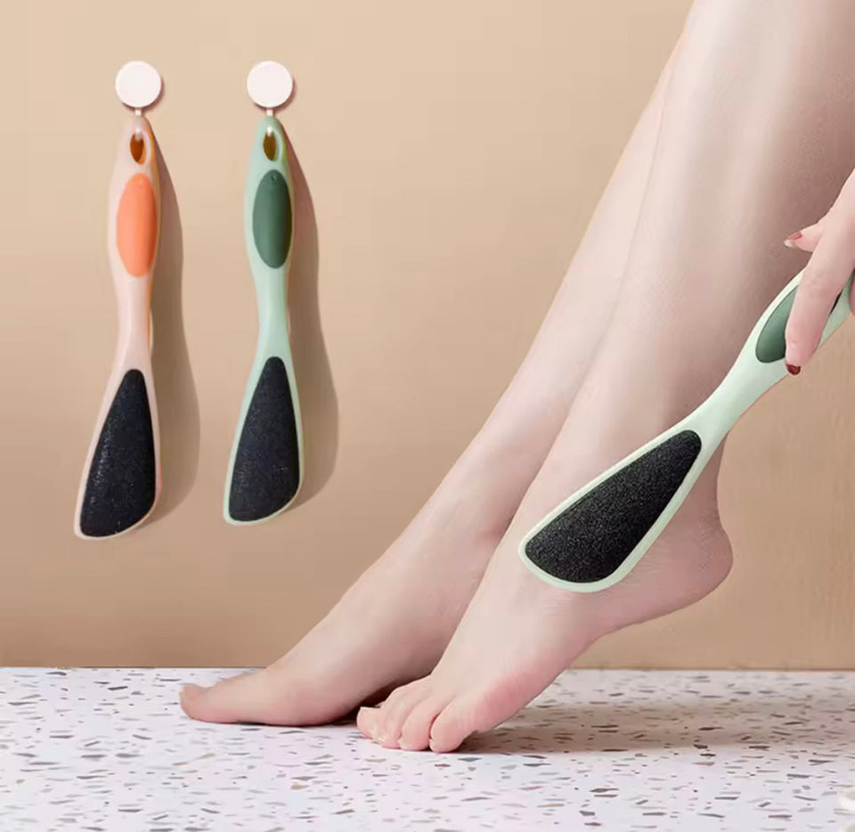 Double Sided Foot File Callus Remover, Dual sided Pedicure Trimmer With Long Handle, Portable Foot Dead Skin Remover Care Tool, Hard Skin Removers, Callus Dead Skin Remover, Anti Slip Handle Pedicure Tool