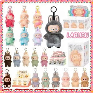 Figurine Model Have a Seat Labubu Plush Figure Keychain V.3Series Sitting Party Labubu Model Sitting Posture Kawaii Labubu Have a Seat Toy Kids