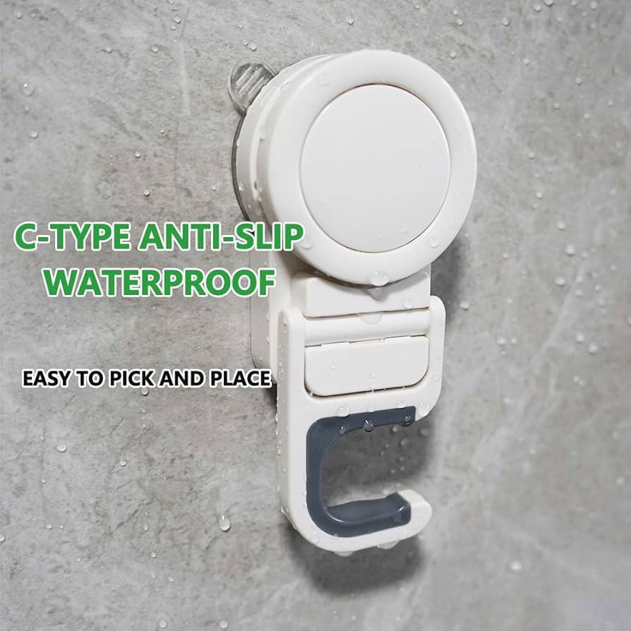 Suction Cup Mop Holder, Wall Mount Broom Holder, Mop Handle Hanger, Household Cleaning Organizer Holder