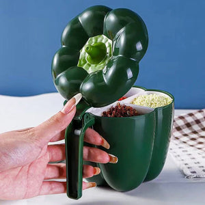 Pepper Shaped Seasoning Condiment Pots With Spoon