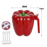 Pepper Shaped Seasoning Condiment Pots With Spoon
