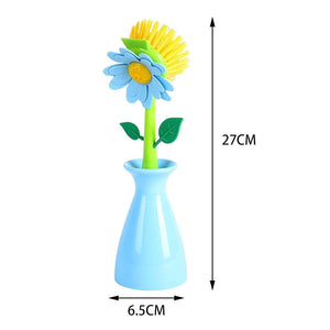 Sunflower Cleaning Brush With Long Handle