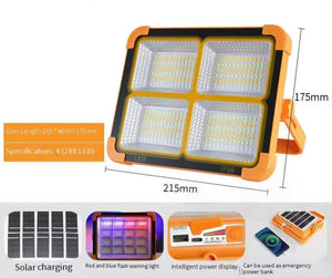 Rechargeable Outdoor LED Solar Floodlight, 500W Spotlight With Mobile Charging Pot, Camping Solar Light, Emergency Lamps Work Light, Handheld Flashlight Outdoor Tent Camping Lamp