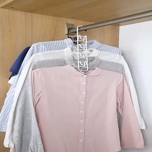1pc Space-Saving 5-in-1 Multi-Layer Hanger with Detachable Pants Rack and Non-Slip Sponge - Durable Metal Organizer for T-Shirts, Jeans, Polished Finish