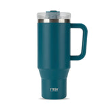 TYESO® Mega-Capacity Sill-Proof Stainless Steel Tumbler with Straw & Cleaning Brush (1200ml) (TS-8868)