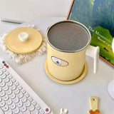 Deluxe Stainless Steel Oil Filter Pot with Fine Mesh Strainer and Handle