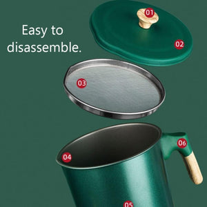 Deluxe Stainless Steel Oil Filter Pot with Fine Mesh Strainer and Handle