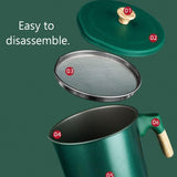 Deluxe Stainless Steel Oil Filter Pot with Fine Mesh Strainer and Handle