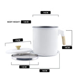 Deluxe Stainless Steel Oil Filter Pot with Fine Mesh Strainer and Handle