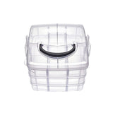 18 section 2 and 3 layers Jewelry box/organizer total adjustable clear plastic