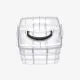 18 section 2 and 3 layers Jewelry box/organizer total adjustable clear plastic