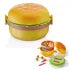 Burger Shape Lunch Box for Kids - Lunch Box for Kids, Tiffin Box, Lunch Box Leak Proof Plastic Lunch Box, Lunch Box with Compartments (Multicolor)