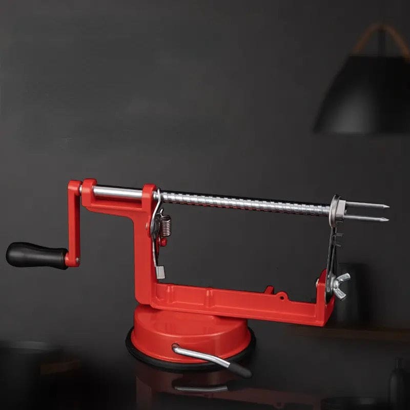 Spiral Potato Cutter, Manually Rotating Potato Tower Machine, Portable Quick Spiral French Slicer Cutter Bar, Vegetable Spiral Cutter Machine, Twist Fries Machine, Metal Peeler Corer Slicer, Creative Hand-shake Fruit Potato Peeler, Home Kitchen Gadget