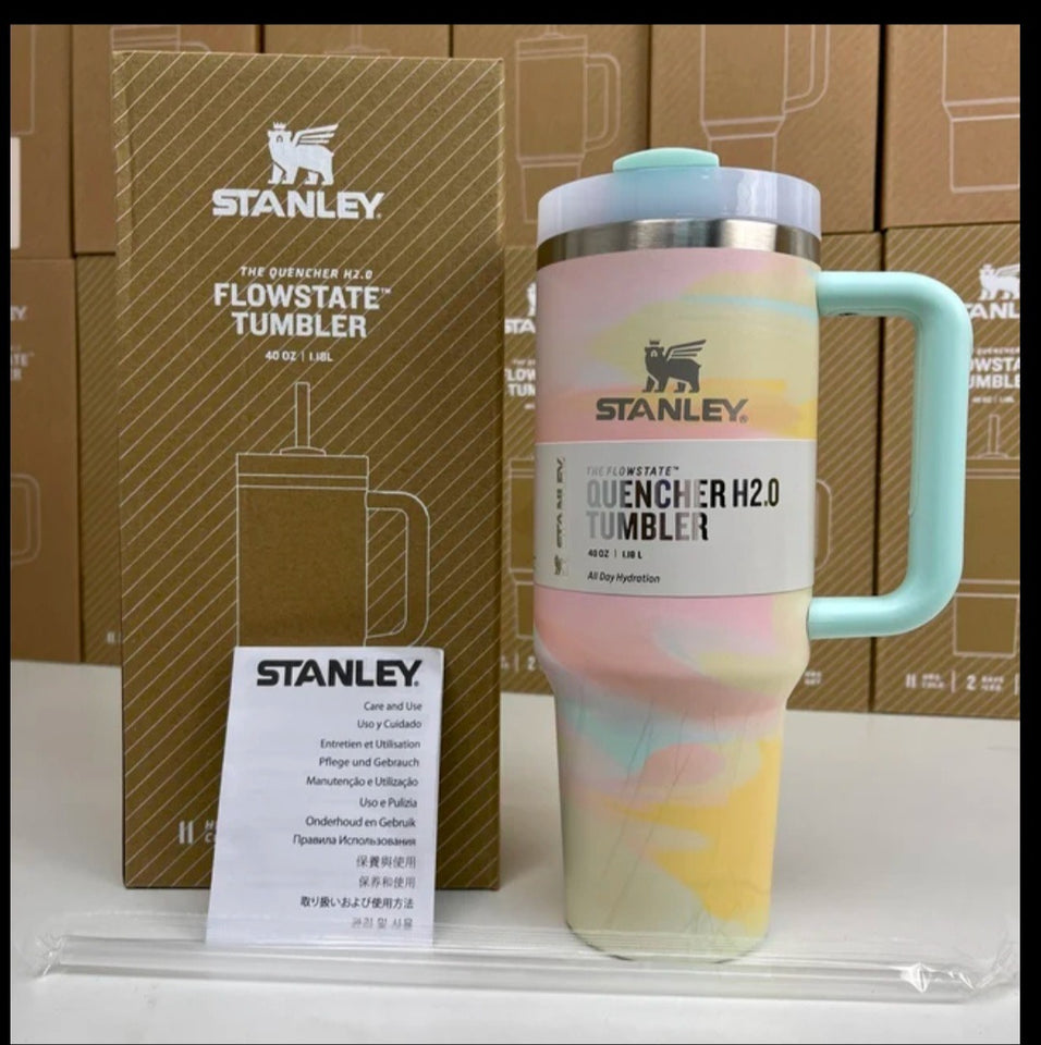 Stanley-Quencher H2.0 Flowstate Stainless Steel 40 OZ Vacuum Insulated Cup, Tumbler, Mug with Lid -Stainless Steel - BPA free, Cup, Mug, Car Mug - Stanley - Tumbler -Travel Partner - Best Gift - Coffee Mug - Gym Bottle - Hot & Cold