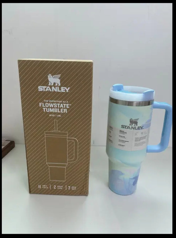 Stanley-Quencher H2.0 Flowstate Stainless Steel 40 OZ Vacuum Insulated Cup, Tumbler, Mug with Lid -Stainless Steel - BPA free, Cup, Mug, Car Mug - Stanley - Tumbler -Travel Partner - Best Gift - Coffee Mug - Gym Bottle - Hot & Cold