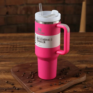 Stanley-Quencher H2.0 Flowstate Stainless Steel 40 OZ Vacuum Insulated Cup, Tumbler, Mug with Lid -Stainless Steel - BPA free, Cup, Mug, Car Mug - Stanley - Tumbler -Travel Partner - Best Gift - Coffee Mug - Gym Bottle - Hot & Cold