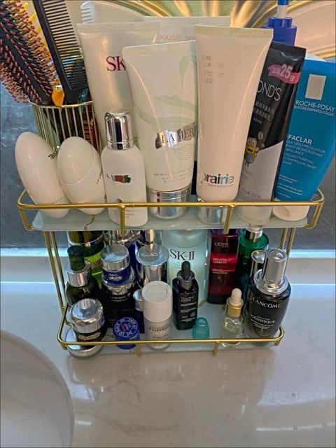 Iron art jewelry makeup stand bathroom countertop organizer vanity